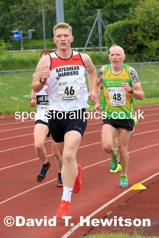 2022 North Eastern Counties AA 10000 metres Champs., Chester le Street, Sat,. May 21st. Photo: David T. Hewitson/Sports for All Pics